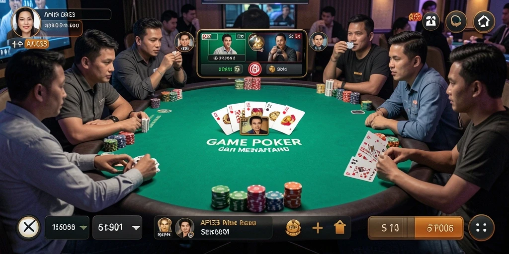 Screenshot menunjukkan gameplay seru API33 dengan pemain yang bersaing.