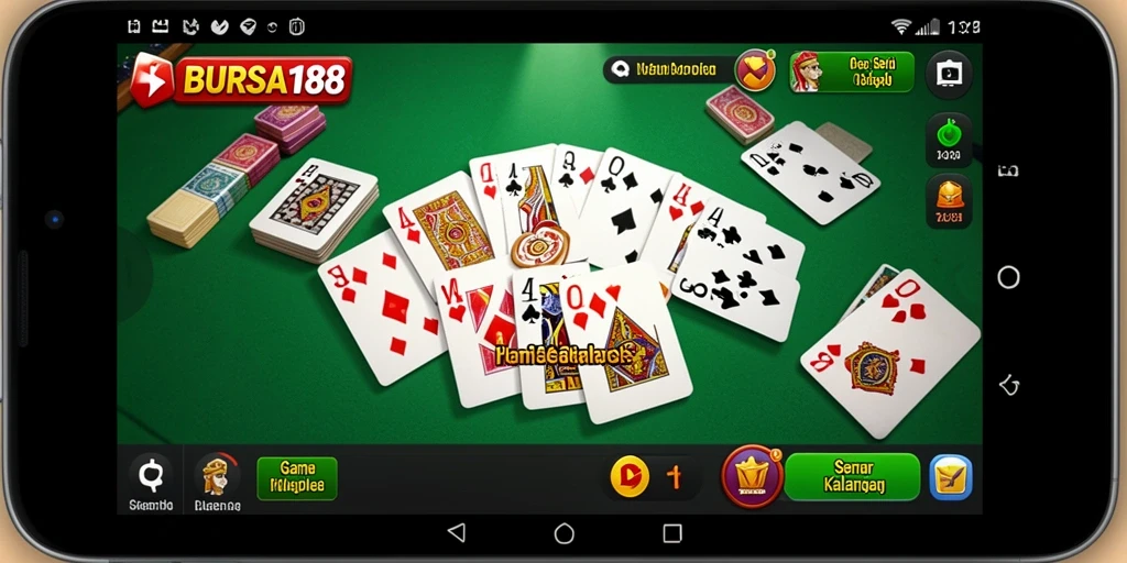 Screenshot gameplay BURSA188 menunjukkan keseruan bermain Gaple.