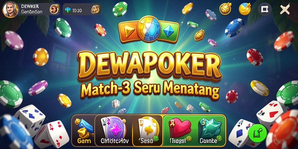Screenshot menampilkan gameplay seru dan colorful dari DEWAPOKER.