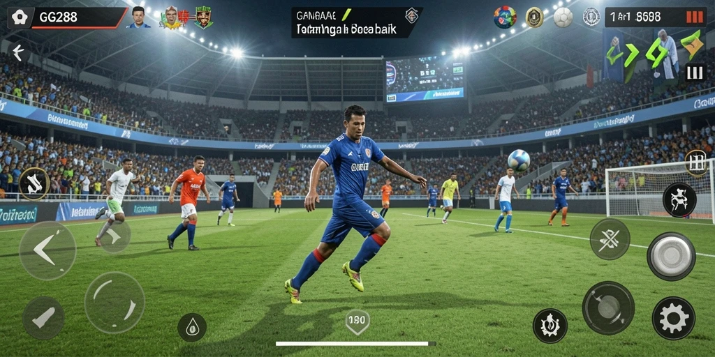 Screenshot GG288 menunjukkan aksi seru pertandingan olahraga.