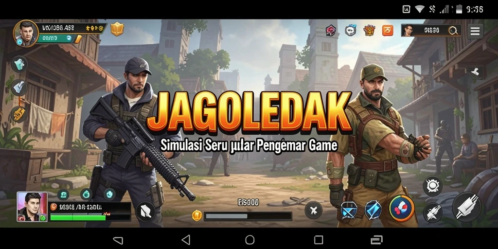 Tampilan gameplay JAGOLEDAK dengan aksi simulasi yang mendebarkan.