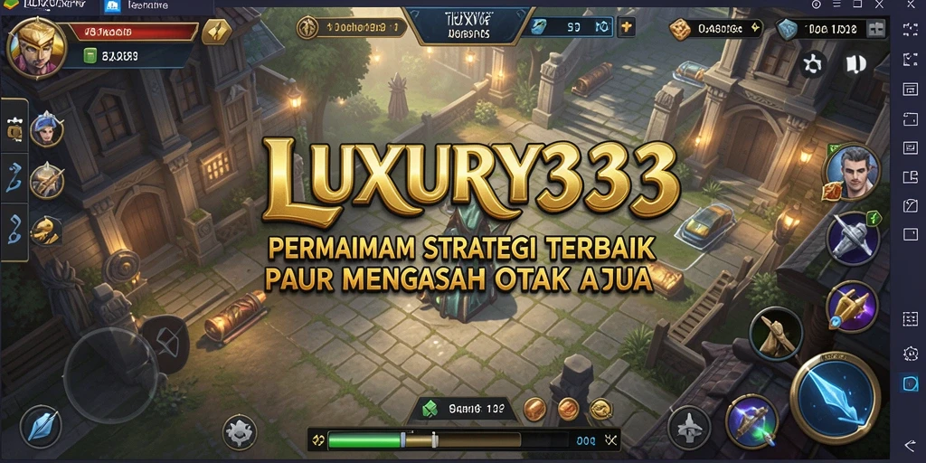 Tangkapan layar LUXURY333 menunjukkan pertempuran strategis yang intens.