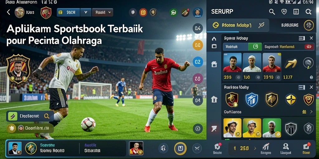 Tampilan utama SERURP menampilkan taruhan olahraga secara real-time.