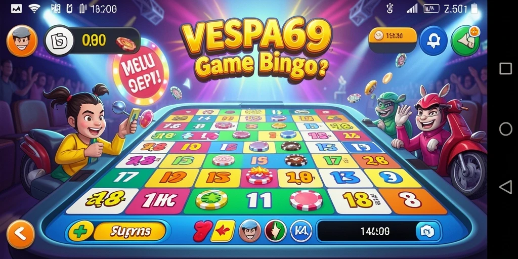 Tampilan utama gameplay Bingo VESPA69 yang seru.